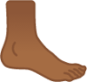 foot: medium-dark skin tone emoji