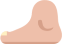 foot medium light emoji