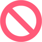 forbidden or no entry sign emoji