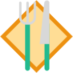 fork and knife menu icon