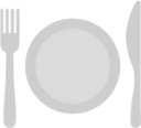 fork and knife with plate emoji