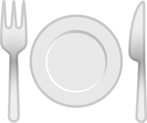 fork and knife with plate emoji