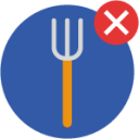 fork cancel delete plate icon