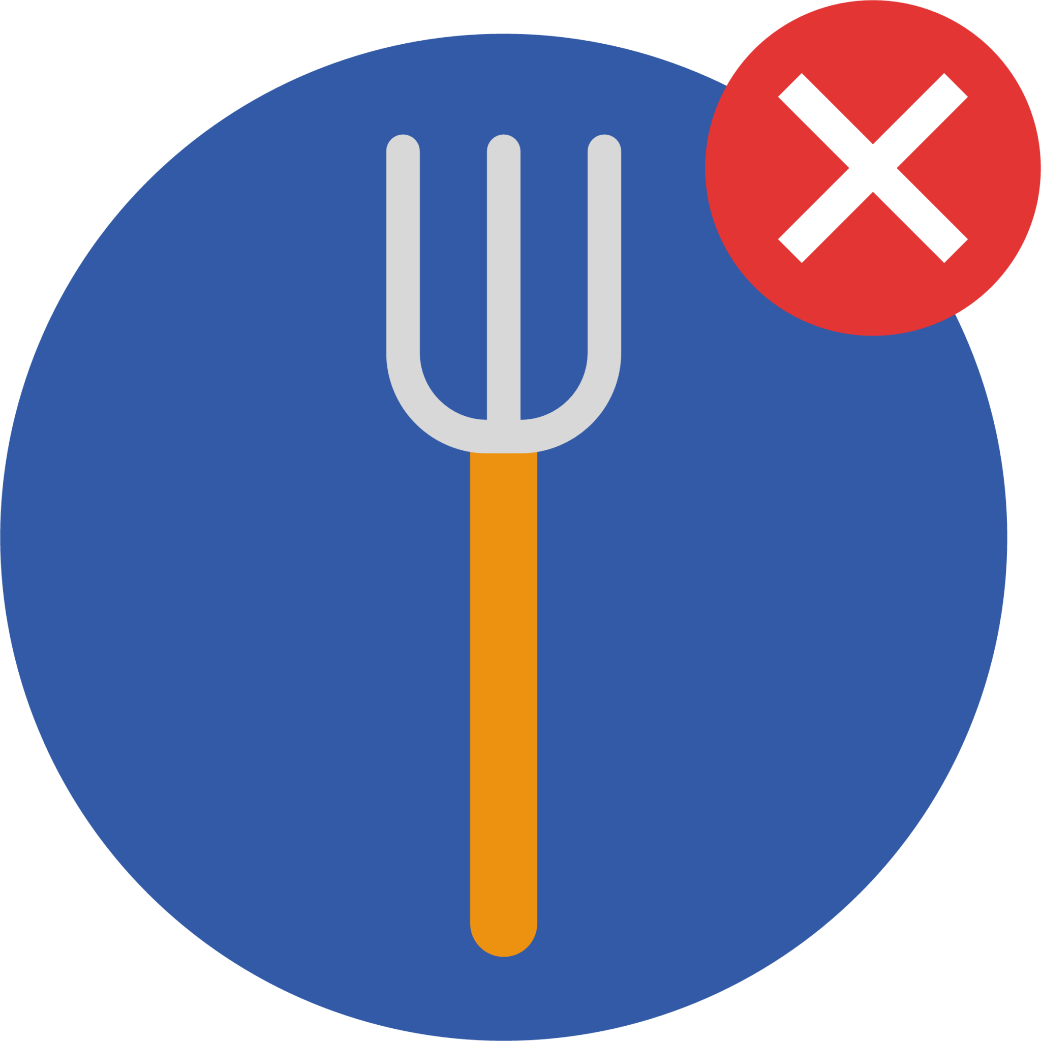 fork cancel delete plate icon