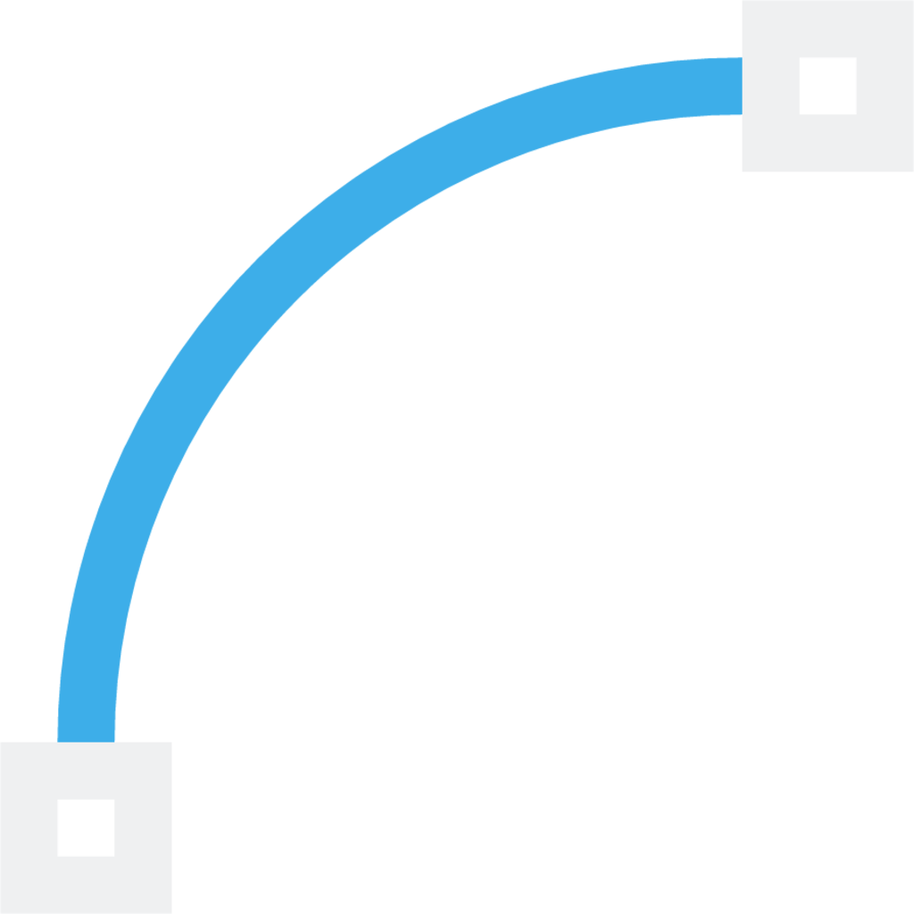 format segment curve icon