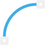 format segment curve icon