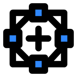 four point connection icon