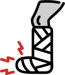 fracture leg emoji