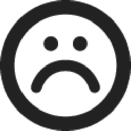 frown sad face icon