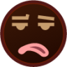 frowning (black) emoji