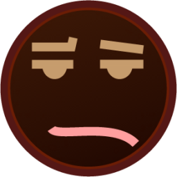 frowning face (black) emoji