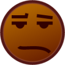 frowning face (brown) emoji