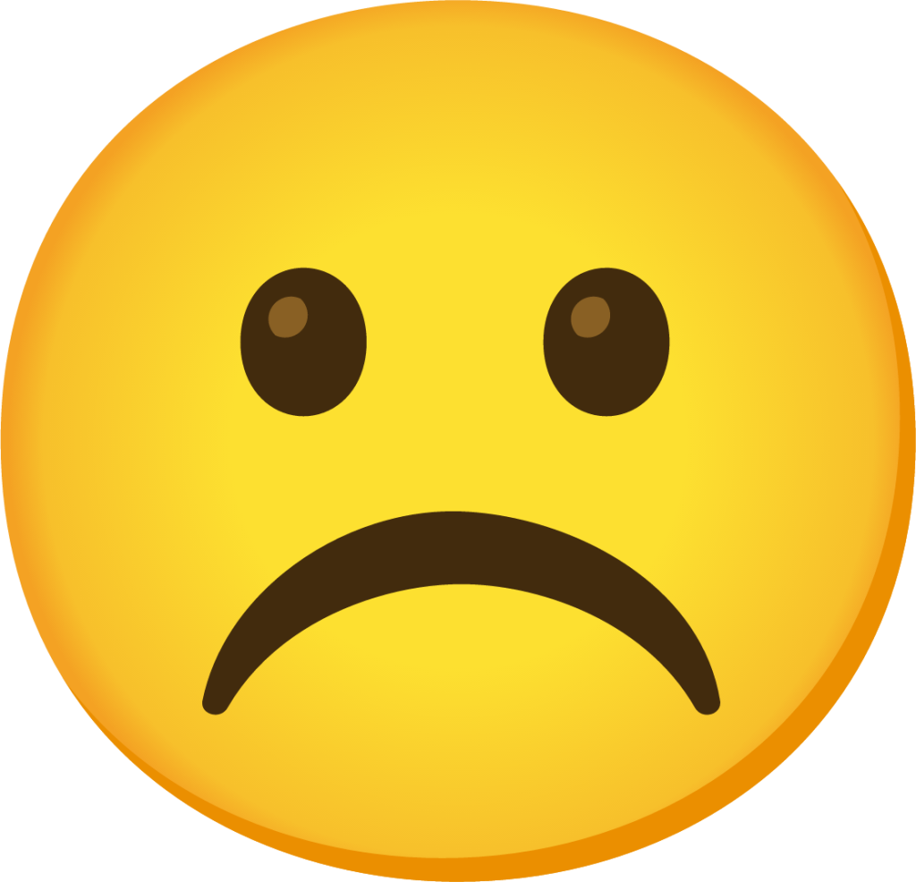 frowning face emoji