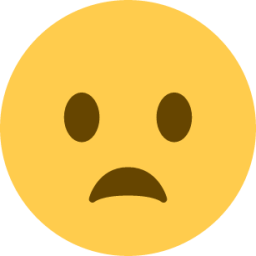 frowning face with open mouth emoji
