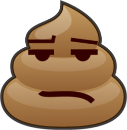 frowning (poop) emoji