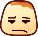 frowning (pudding) emoji