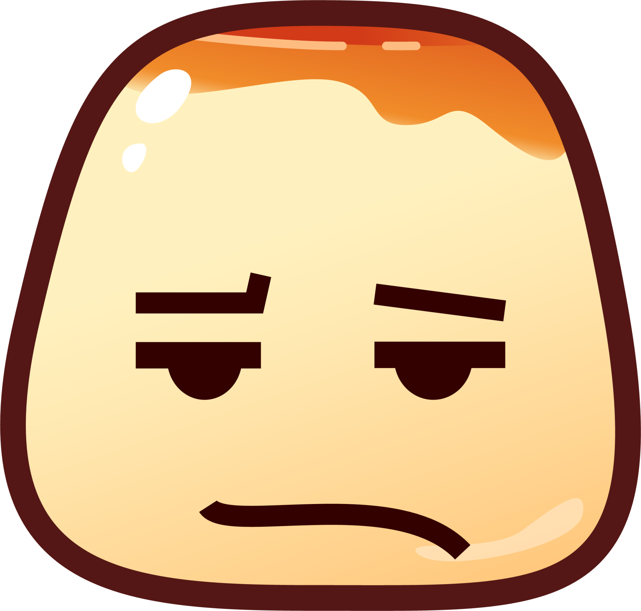 frowning (pudding) emoji