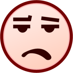 frowning (white) emoji