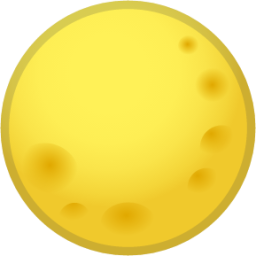 cartoon full yellow moon