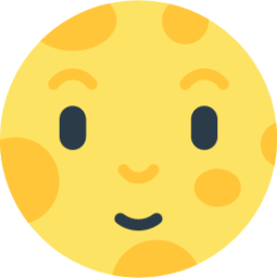 full moon with face emoji