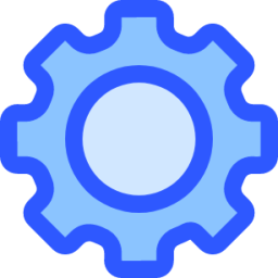 Blue gear 2 icon - Free blue gear icons