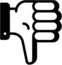 gesture thumb down icon