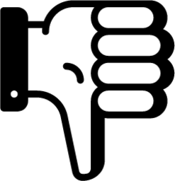 gesture thumb down icon