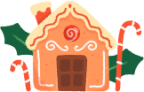 Gingerbread house christmas treat candy illustration