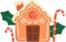 Gingerbread house christmas treat candy illustration