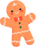 Gingerbread man christmas treat candy cartoon illustration