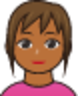 girl (brown) emoji