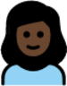 girl: dark skin tone emoji