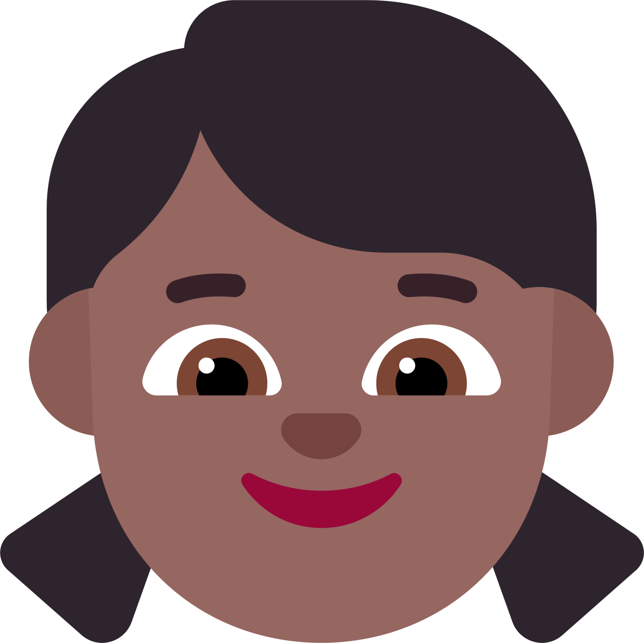 girl medium dark emoji