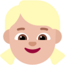 girl medium light emoji
