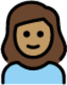 girl: medium skin tone emoji