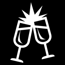 glass celebration icon