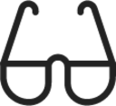 Glasses light icon