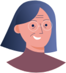 glasses on older person illustration
