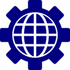 globe gear icon
