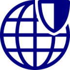 globe shield icon