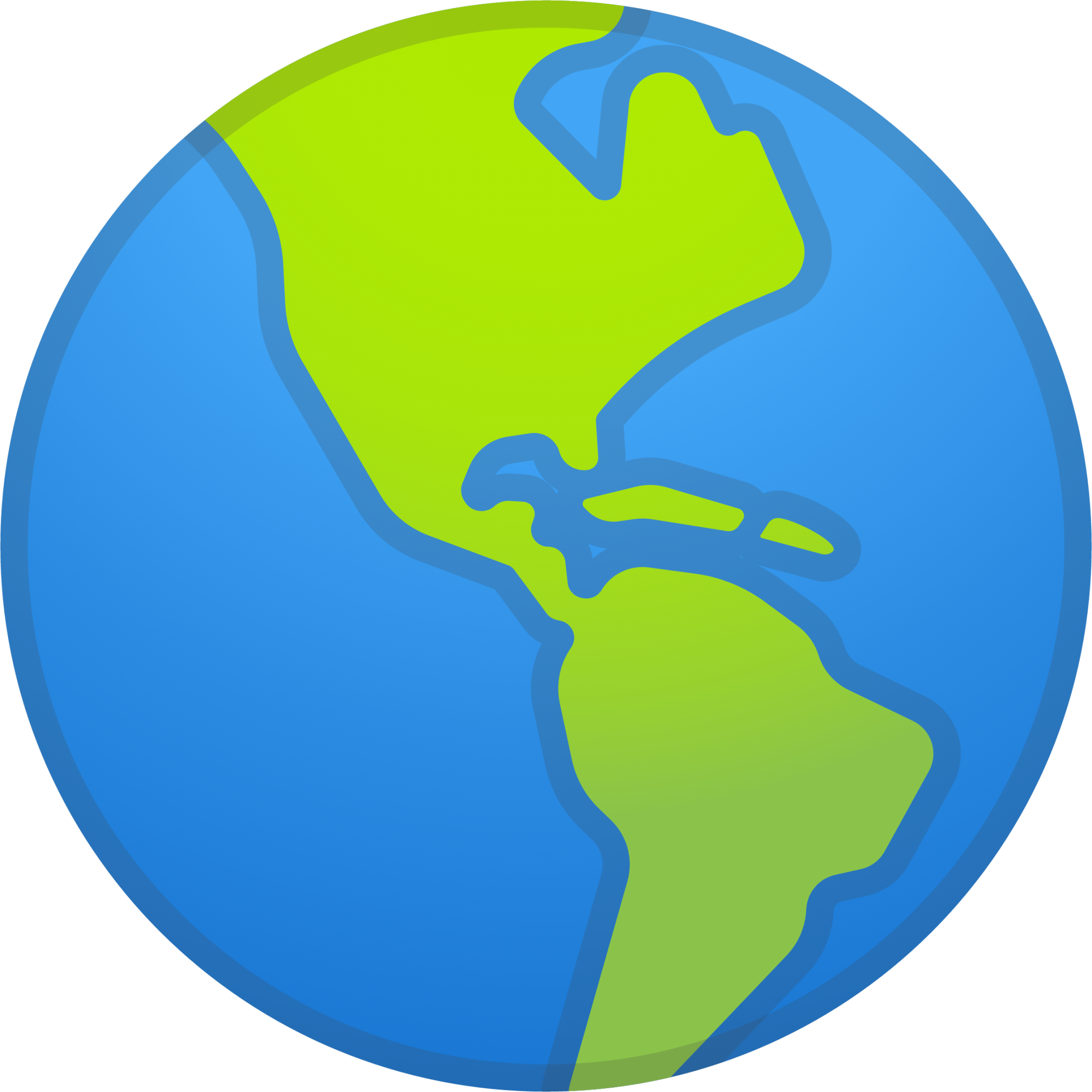 globe showing Americas emoji