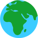 globe showing Europe-Africa emoji