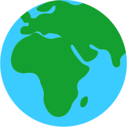 globe showing Europe-Africa emoji