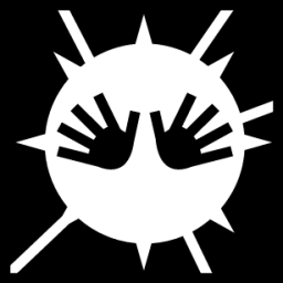 glowing hands icon