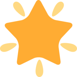 glowing star emoji
