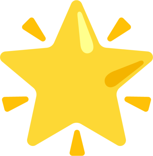 glowing star emoji