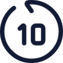 go backward 10sec icon