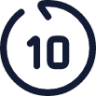 go backward 10sec icon