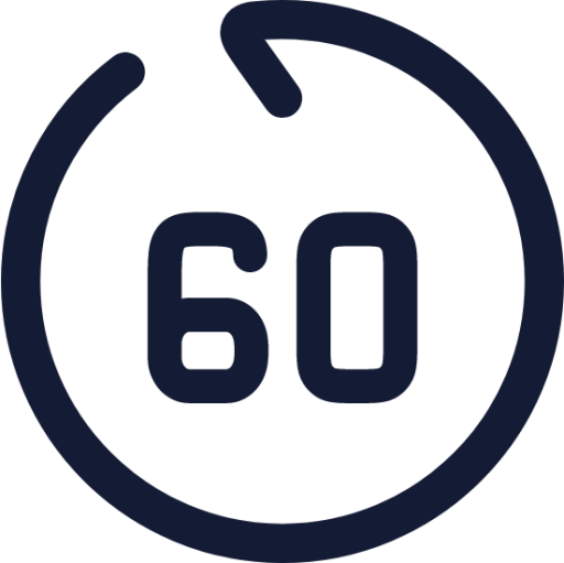 go backward 60sec icon