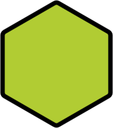 green hexagon emoji